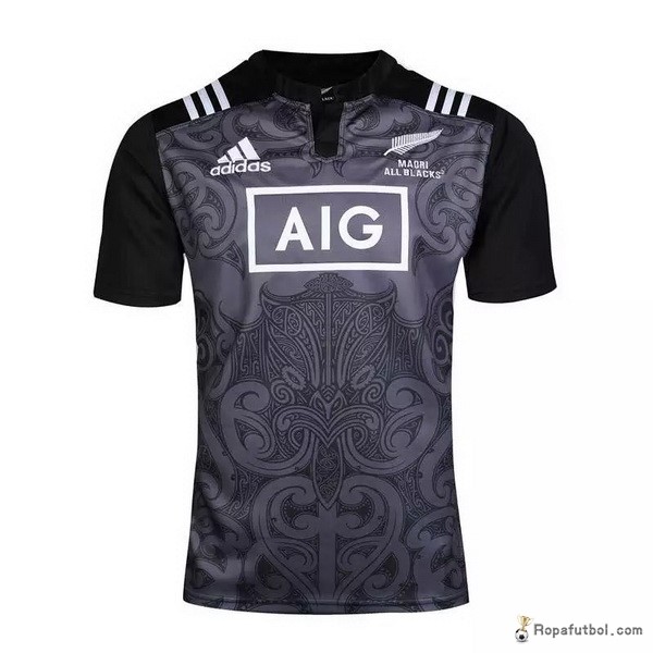 Camiseta Rugby All Blacks Maori 2016/17 Negro Gris